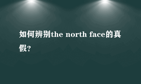 如何辨别the north face的真假？