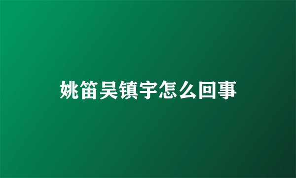 姚笛吴镇宇怎么回事