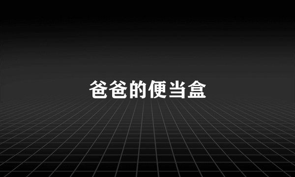 爸爸的便当盒