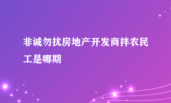 非诚勿扰房地产开发商拌农民工是哪期