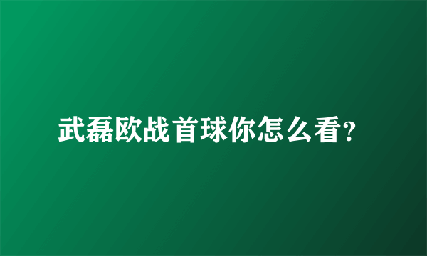 武磊欧战首球你怎么看？