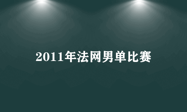 2011年法网男单比赛