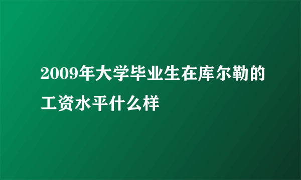 2009年大学毕业生在库尔勒的工资水平什么样