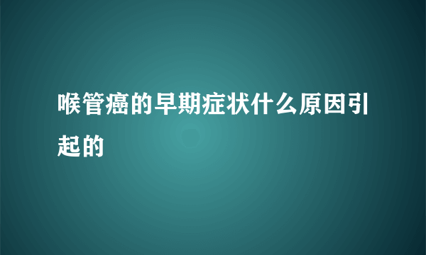 喉管癌的早期症状什么原因引起的