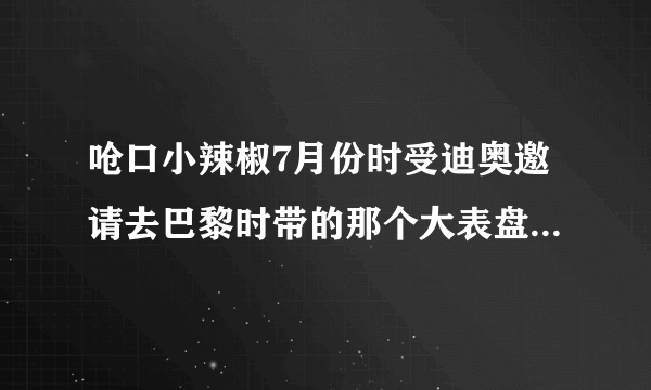 呛口小辣椒7月份时受迪奥邀请去巴黎时带的那个大表盘的黑色手表是什么品牌的