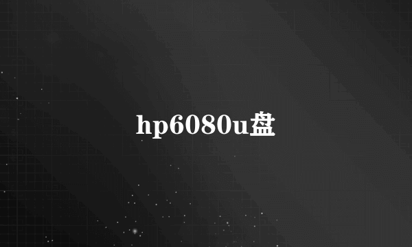 hp6080u盘