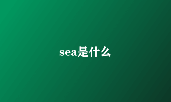 sea是什么