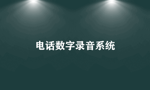 电话数字录音系统