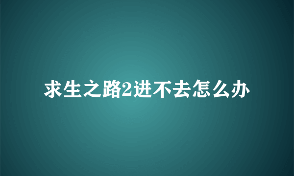 求生之路2进不去怎么办