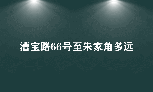 漕宝路66号至朱家角多远