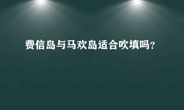 费信岛与马欢岛适合吹填吗？