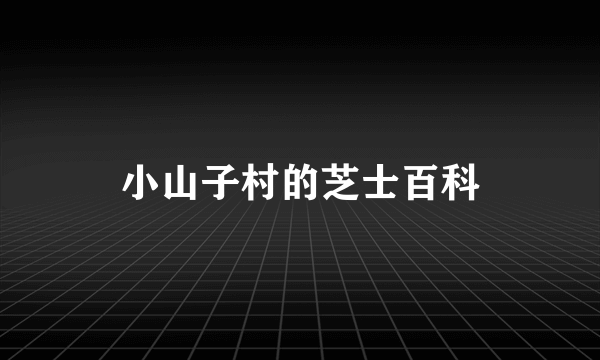 小山子村的芝士百科