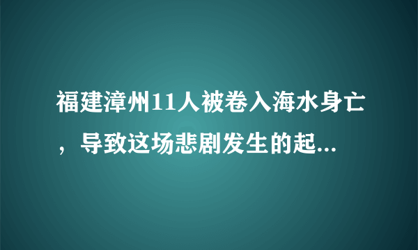 福建漳州11人被卷入海水身亡，导致这场悲剧发生的起因是什么？