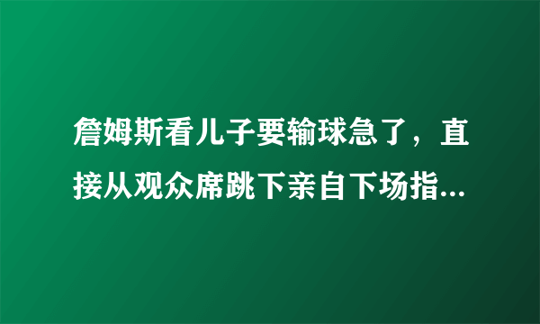 詹姆斯看儿子要输球急了，直接从观众席跳下亲自下场指导战术，这事你怎么看？