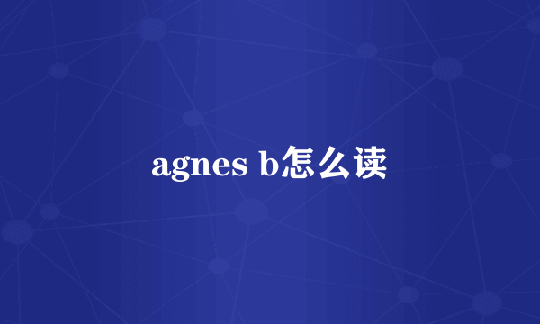 agnes b怎么读