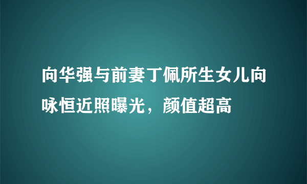 向华强与前妻丁佩所生女儿向咏恒近照曝光，颜值超高