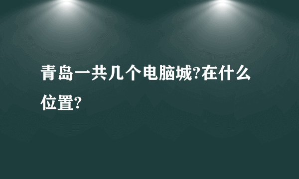 青岛一共几个电脑城?在什么位置?