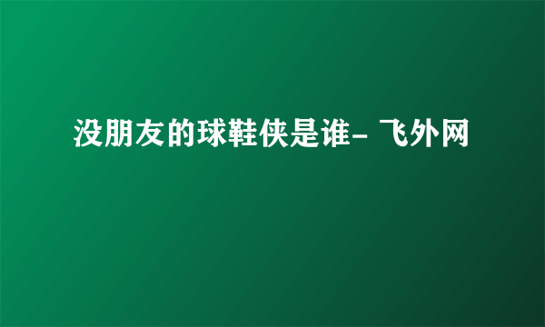 没朋友的球鞋侠是谁- 飞外网