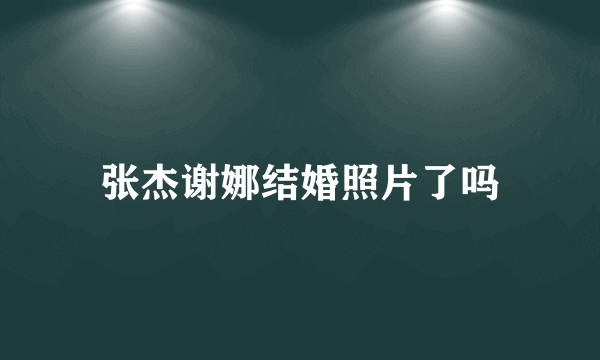 张杰谢娜结婚照片了吗