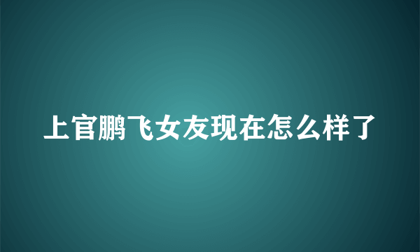 上官鹏飞女友现在怎么样了