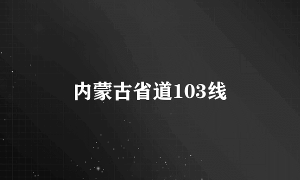 内蒙古省道103线