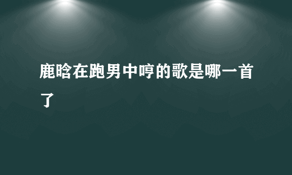 鹿晗在跑男中哼的歌是哪一首了