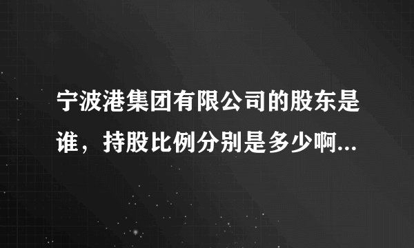 宁波港集团有限公司的股东是谁，持股比例分别是多少啊，谢谢？