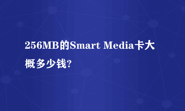 256MB的Smart Media卡大概多少钱?