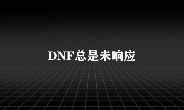 DNF总是未响应