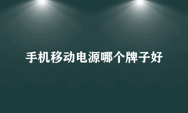 手机移动电源哪个牌子好