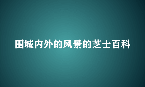 围城内外的风景的芝士百科