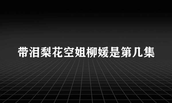 带泪梨花空姐柳媛是第几集