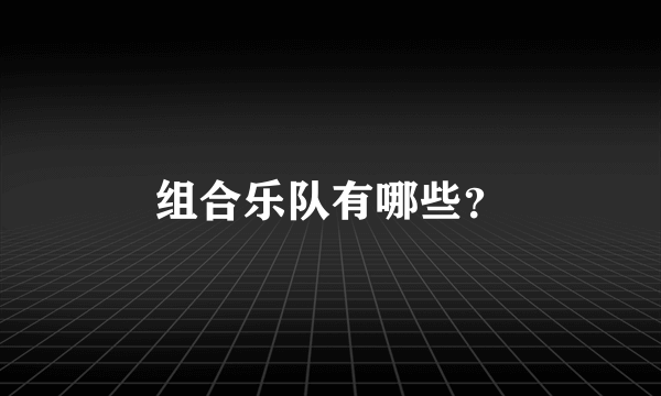 组合乐队有哪些？