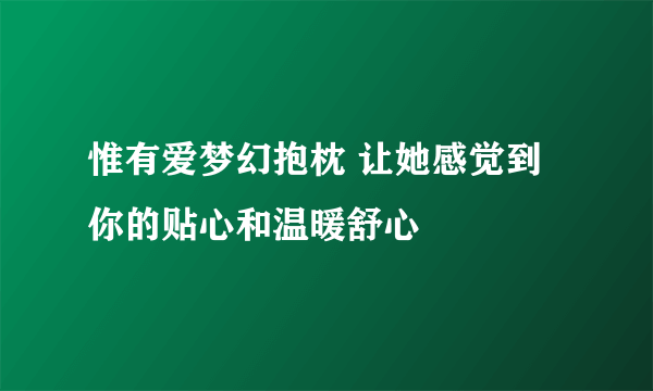 惟有爱梦幻抱枕 让她感觉到你的贴心和温暖舒心