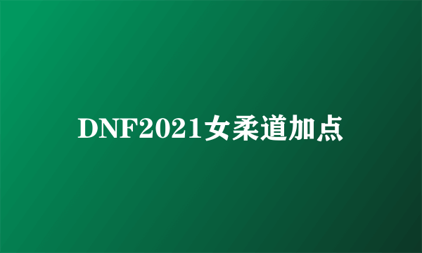 DNF2021女柔道加点