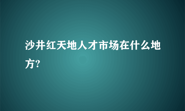 沙井红天地人才市场在什么地方?