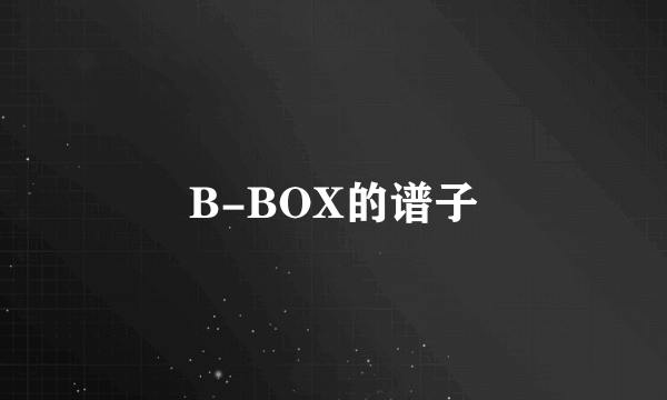 B-BOX的谱子