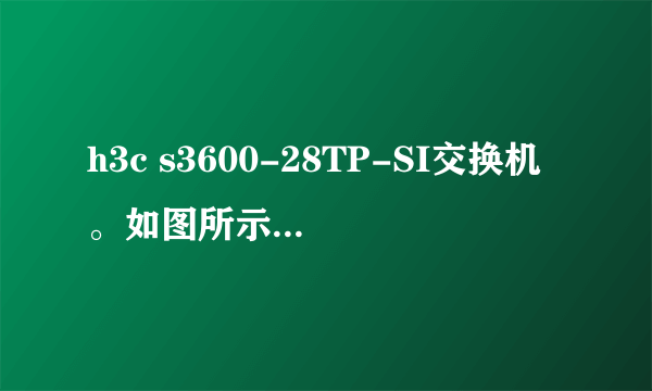 h3c s3600-28TP-SI交换机。如图所示.如何配置