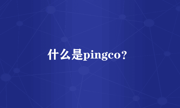 什么是pingco？