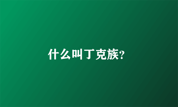 什么叫丁克族？