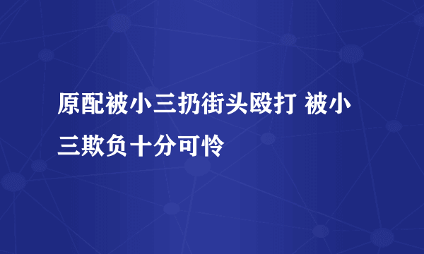 原配被小三扔街头殴打 被小三欺负十分可怜