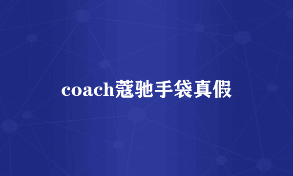 coach蔻驰手袋真假