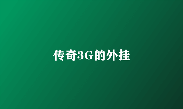 传奇3G的外挂