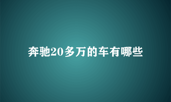 奔驰20多万的车有哪些