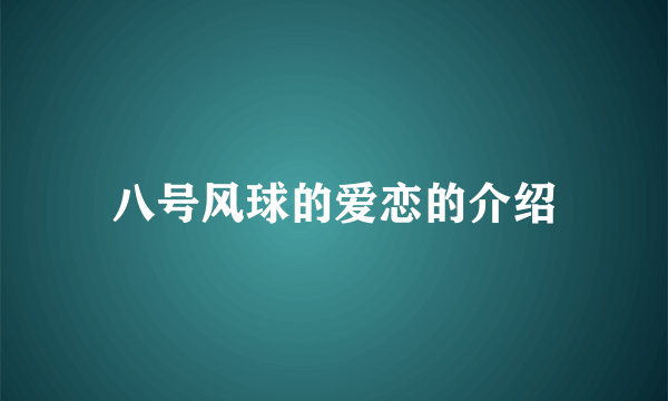 八号风球的爱恋的介绍