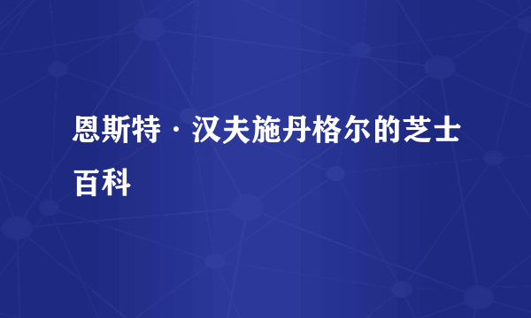 恩斯特·汉夫施丹格尔的芝士百科