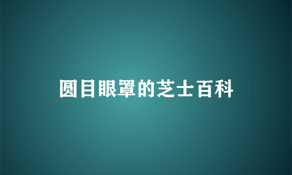 圆目眼罩的芝士百科