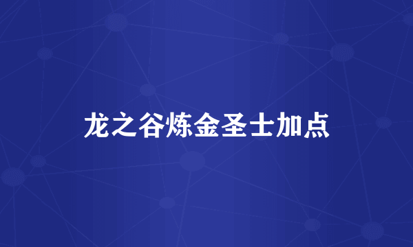 龙之谷炼金圣士加点