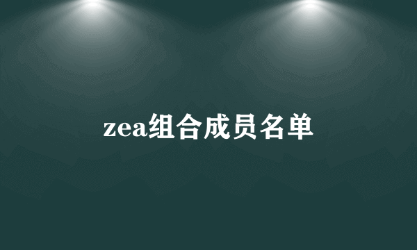 zea组合成员名单