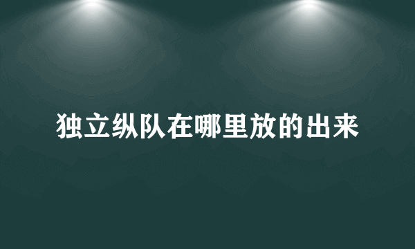 独立纵队在哪里放的出来